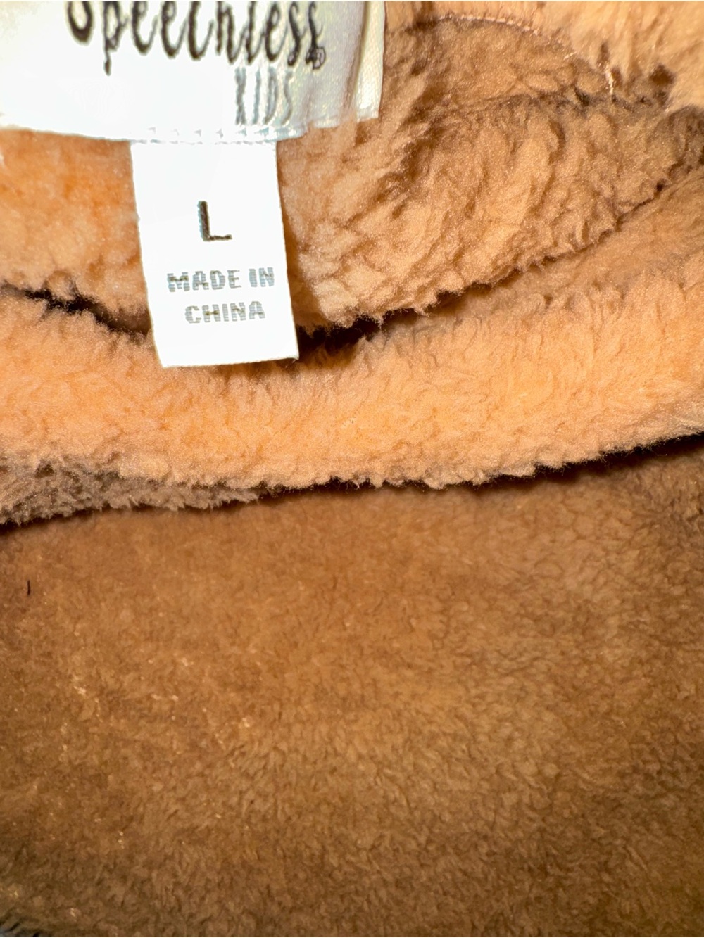 Fashion Nova Kids Cozy Fleece Pajama Set in Camel - Picture 7 of 7